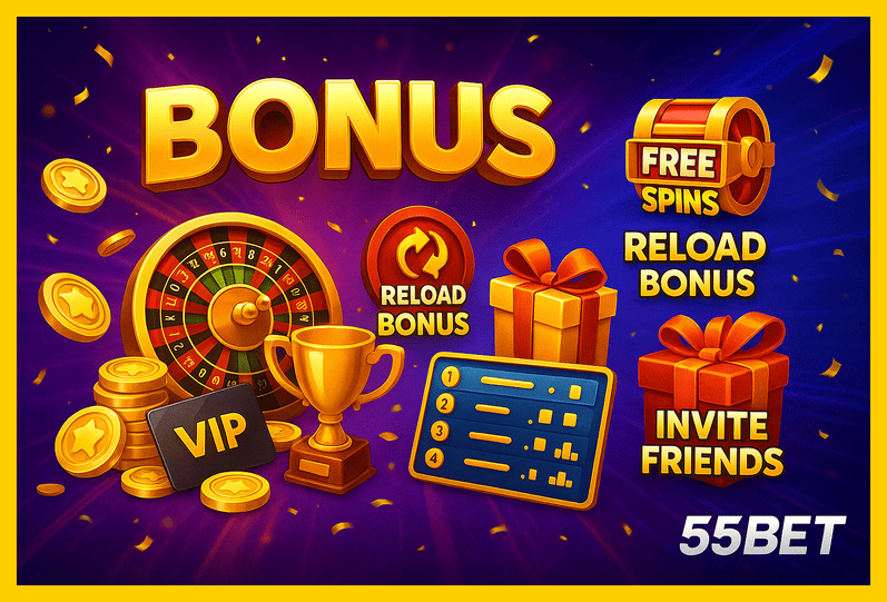 O bônus promocional 55BET é uma ótima maneira de começar sua aventura